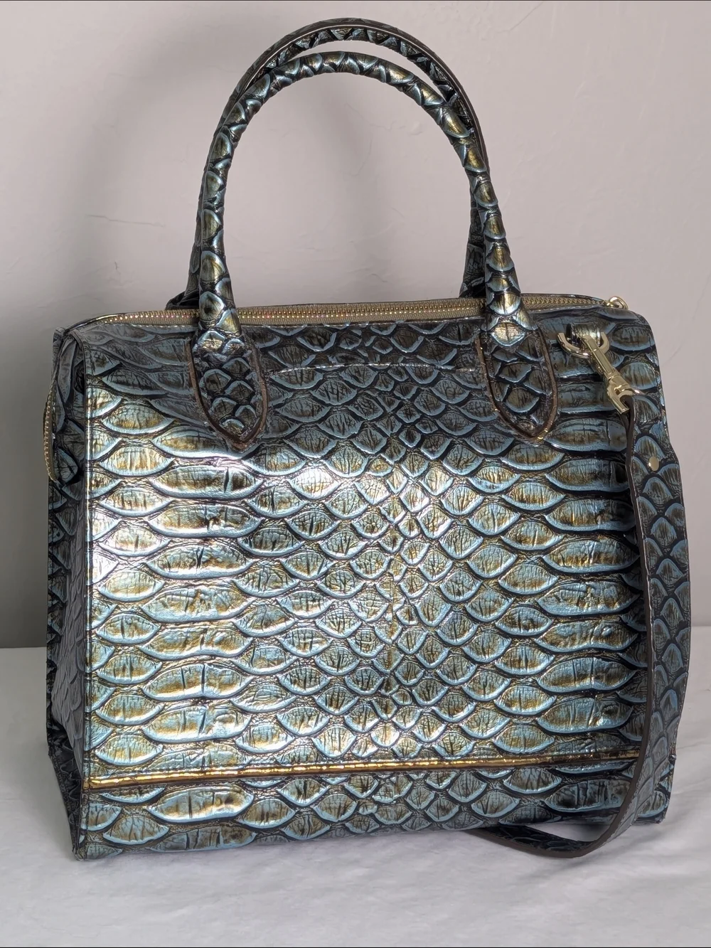 Brahmin Large Duxbury Satchel Rare Bird of Paradise Satchel Genuine Authentic